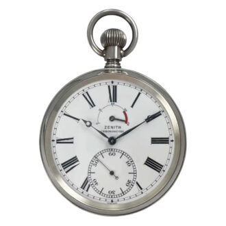 Rare Swiss sterling silver chronometer pocket watch Circa 1965