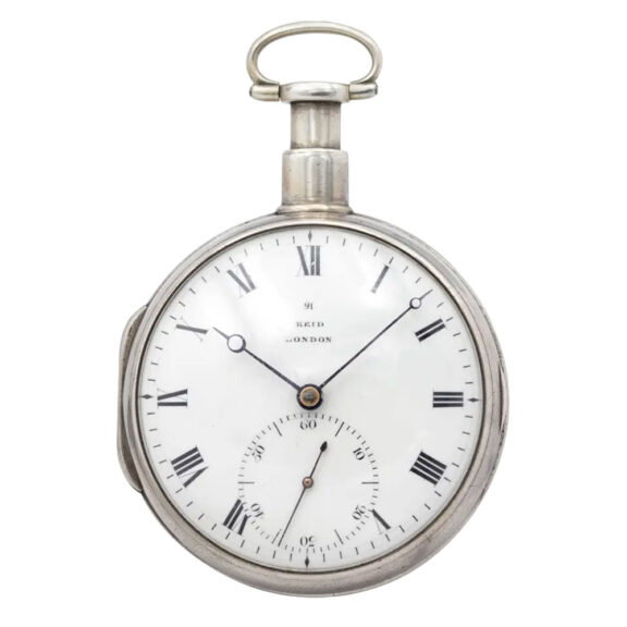 English high quality silver key wind chronometer Circa 1803