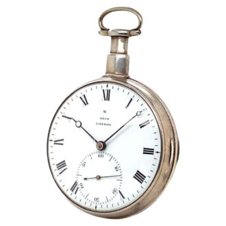 English high quality silver key wind chronometer Circa 1803