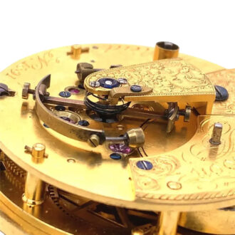 English high quality silver key wind chronometer Circa 1803