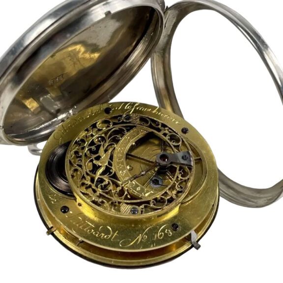 German museum quality silver center seconds watch Circa 1850 German museum quality silver center seconds watch Circa 1850
