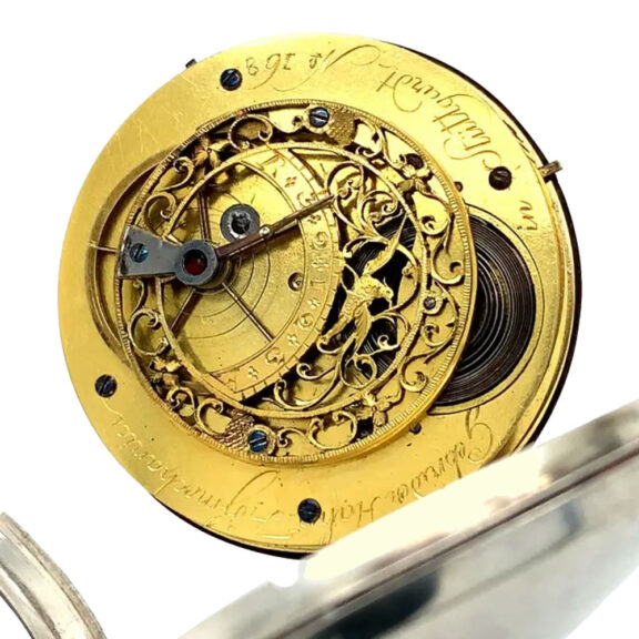 German museum quality silver center seconds watch Circa 1850 German museum quality silver center seconds watch Circa 1850