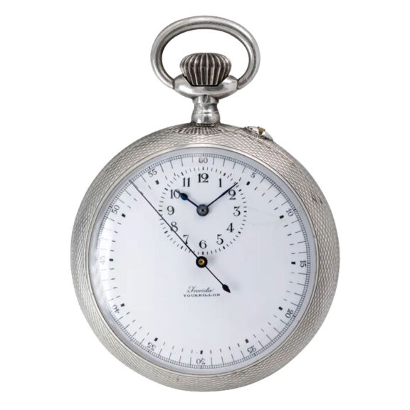 Swiss silver one minute tourbillon pocket watch Circa 1900