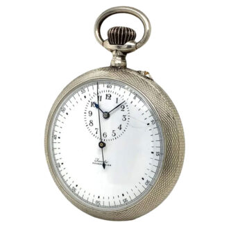 Swiss silver one minute tourbillon pocket watch Circa 1900