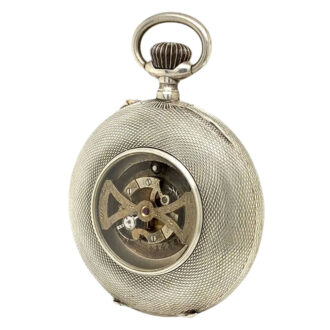 Swiss silver one minute tourbillon pocket watch Circa 1900