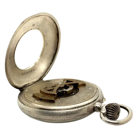 Swiss silver one minute tourbillon pocket watch Circa 1900 Swiss silver one minute tourbillon pocket watch Circa 1900