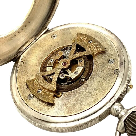 Swiss silver one minute tourbillon pocket watch Circa 1900 Swiss silver one minute tourbillon pocket watch Circa 1900