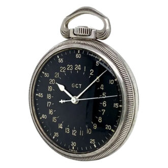 Rare Swiss sterling silver lever navigation watch Circa 1940 Rare Swiss sterling silver lever navigation watch Circa 1940