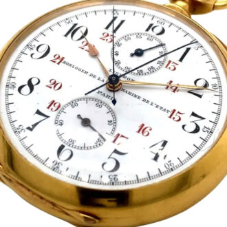 French extremely rare gold anker chronometer Circa 1900