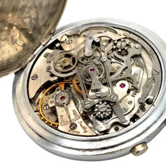 Fine Swiss chromed lever chronograph pocket watch Circa 1950