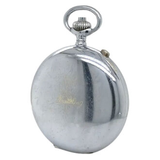 Fine Swiss chromed lever chronograph pocket watch Circa 1950