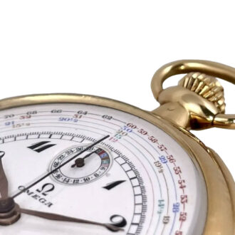 Swiss gold chronograph with tachymeter scale Circa 1934