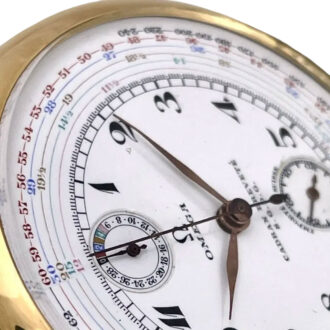 Swiss gold chronograph with tachymeter scale Circa 1934