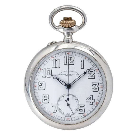 Swiss silver open faced lever observation watch Circa 1924