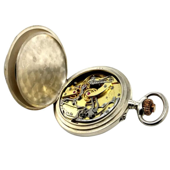 Swiss silver open faced lever observation watch Circa 1924 Swiss silver open faced lever observation watch Circa 1924