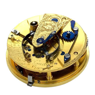 English silver open faced rare deck chronometer Circa 1804