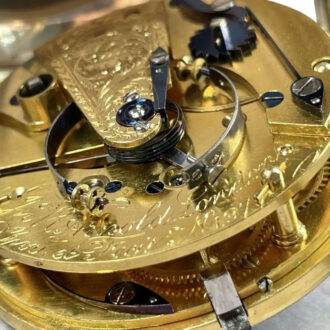English silver open faced rare deck chronometer Circa 1804