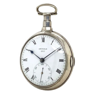 English silver open faced rare deck chronometer Circa 1804