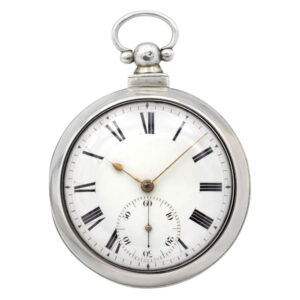 English silver pair cased chronometer pocket watch Circa
