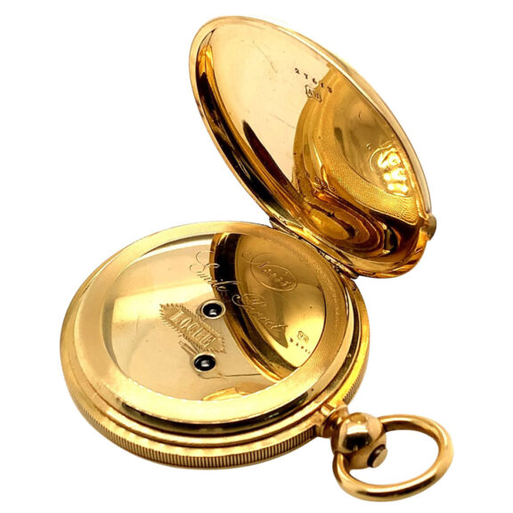 Swiss 18K gold hunting case precision watch Circa 1865 Swiss 18K gold hunting case precision watch Circa 1865