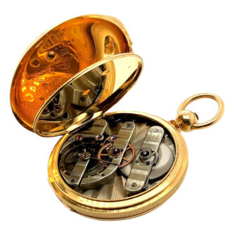 Swiss 18K gold hunting case precision watch Circa 1865 Swiss 18K gold hunting case precision watch Circa 1865