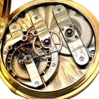 Swiss 18K gold hunting case precision watch Circa 1865 Swiss 18K gold hunting case precision watch Circa 1865