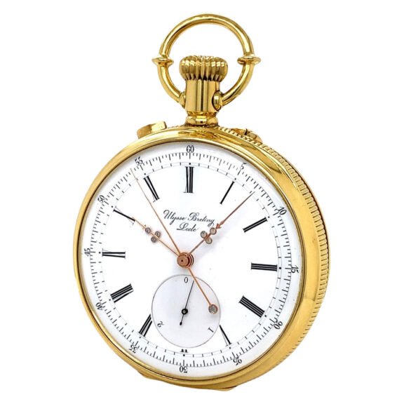 Swiss 18K gold jumping seconds precision watch Circa 1890 Swiss 18K gold jumping seconds precision watch Circa 1890
