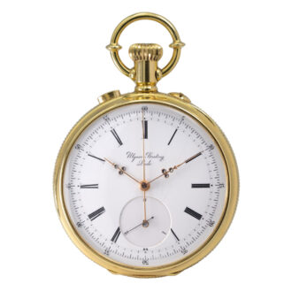 Swiss 18K gold jumping seconds precision watch Circa 1890