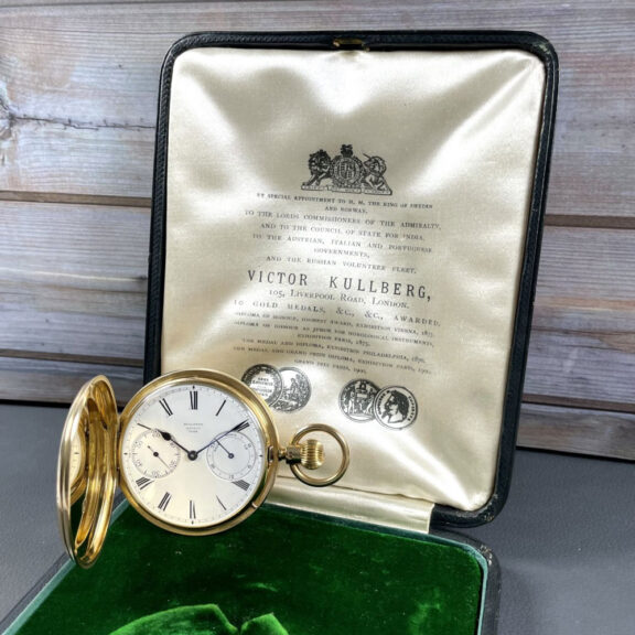 English gold precision watch with 36h power reserve Circa 1910 English gold precision watch with 36h power reserve Circa 1910