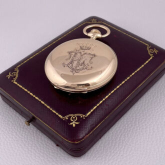 Austrian 14K gold and enamel pocket watch Circa 1910