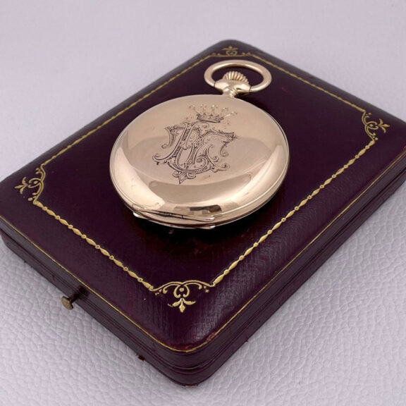 Austrian 14K gold and enamel pocket watch Circa 1910 Austrian 14K gold and enamel pocket watch Circa 1910