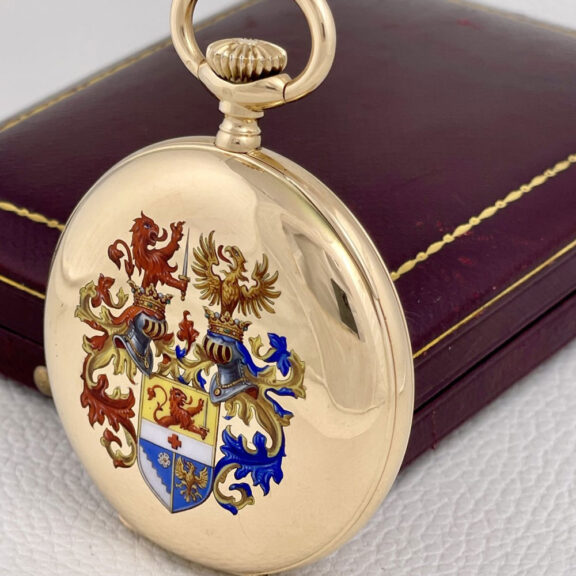 Austrian 14K gold and enamel pocket watch Circa 1910 Austrian 14K gold and enamel pocket watch Circa 1910