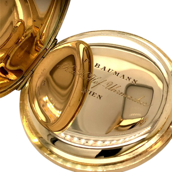 Austrian 14K gold and enamel pocket watch Circa 1910 Austrian 14K gold and enamel pocket watch Circa 1910