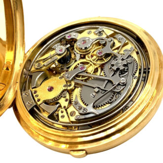 Swiss 18 carat gold half hunting cased precision watch Circa 1890