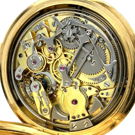 Swiss 18 carat gold half hunting cased precision watch Circa 1890 Swiss 18 carat gold half hunting cased precision watch Circa 1890