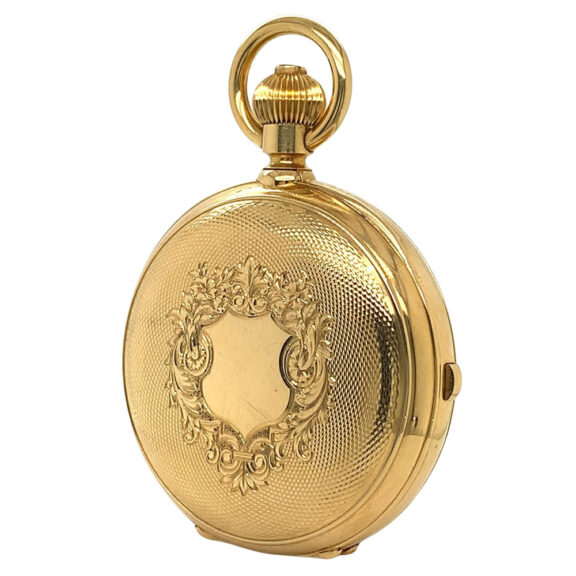 Swiss 18 carat gold half hunting cased precision watch Circa 1890 Swiss 18 carat gold half hunting cased precision watch Circa 1890