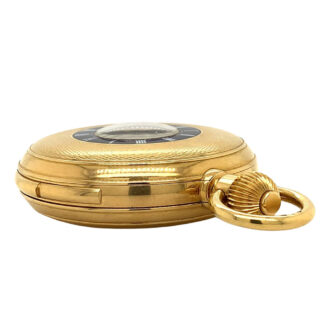Swiss 18 carat gold half hunting cased precision watch Circa 1890