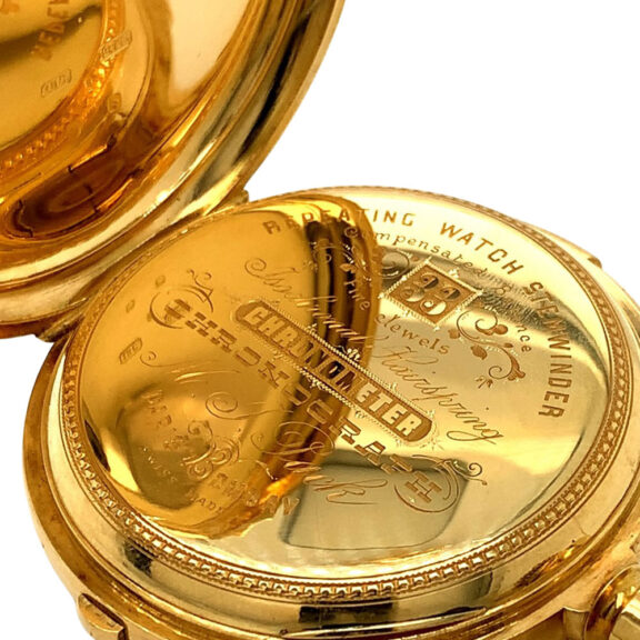 Swiss 18 carat gold half hunting cased precision watch Circa 1890 Swiss 18 carat gold half hunting cased precision watch Circa 1890