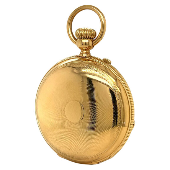 Swiss 18K gold hunting cased precision watch Circa 1870 Swiss 18K gold hunting cased precision watch Circa 1870