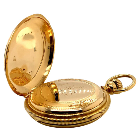 Swiss 18K gold hunting cased precision watch Circa 1870 Swiss 18K gold hunting cased precision watch Circa 1870
