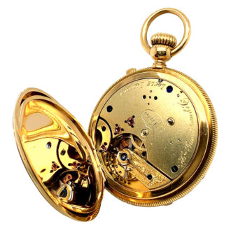 Swiss 18K gold hunting cased precision watch Circa 1870