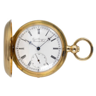 Swiss extremely rare gold full hunter chronometer Circa 1900