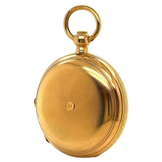 Swiss extremely rare gold full hunter chronometer Circa 1900