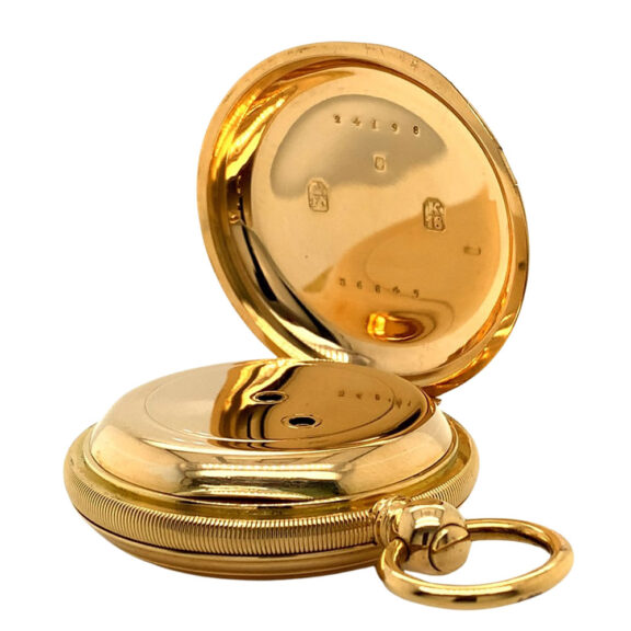 Swiss extremely rare gold full hunter chronometer Circa 1900 Swiss extremely rare gold full hunter chronometer Circa 1900