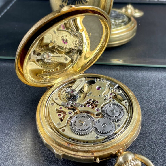 Impressive French gold repeating chronograph Circa 1863 Impressive French gold repeating chronograph Circa 1863