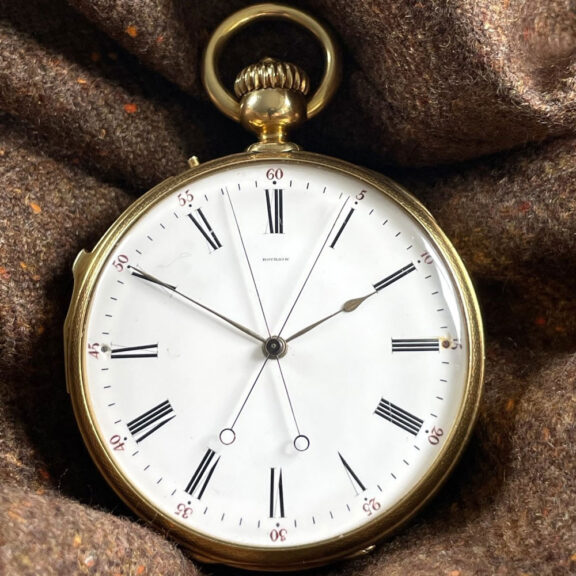 Impressive French gold repeating chronograph Circa 1863 Impressive French gold repeating chronograph Circa 1863