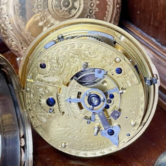 English gold museum quality pair cased duplex Circa 1806