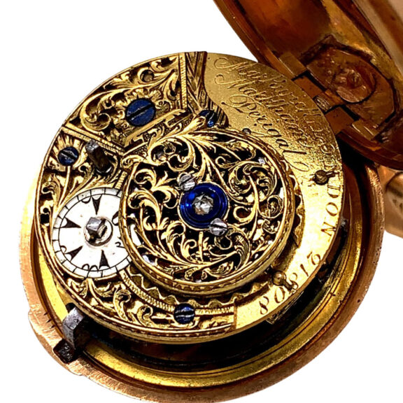 English gold and enamel triple cased verge watch Circa 1810 English gold and enamel triple cased verge watch Circa 1810