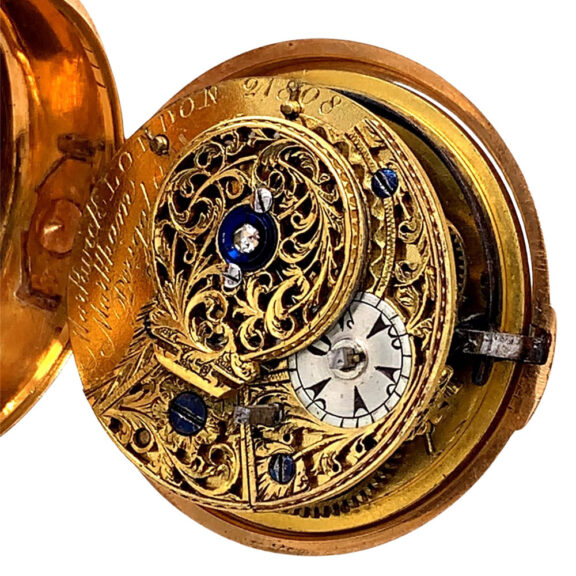 English gold and enamel triple cased verge watch Circa 1810 English gold and enamel triple cased verge watch Circa 1810