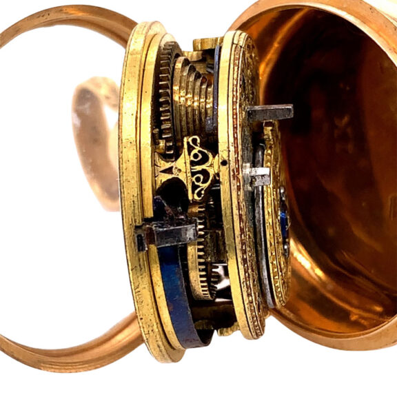 English gold and enamel triple cased verge watch Circa 1810 English gold and enamel triple cased verge watch Circa 1810